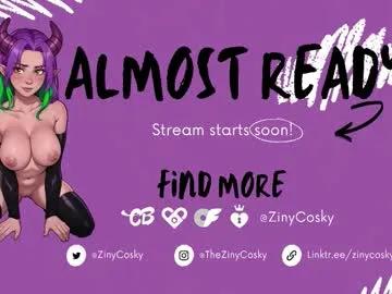 ziny_cosky —  Panties Off and Pussy Play @ goal - Ticket show later!! #dirtytalk #lovense #purplehead #halloween