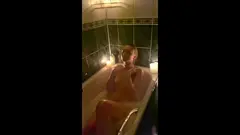 Enjoying myself Playing with my pussy in the Bath